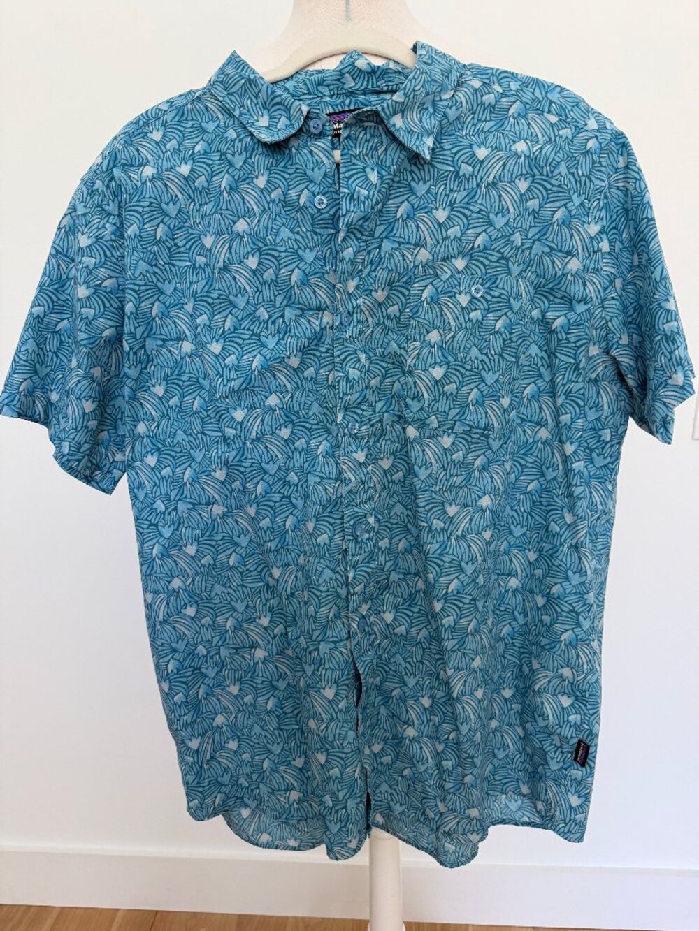 Patagonia Men's Short Sleeve Go To Shirt - Block Party/Lago Blue